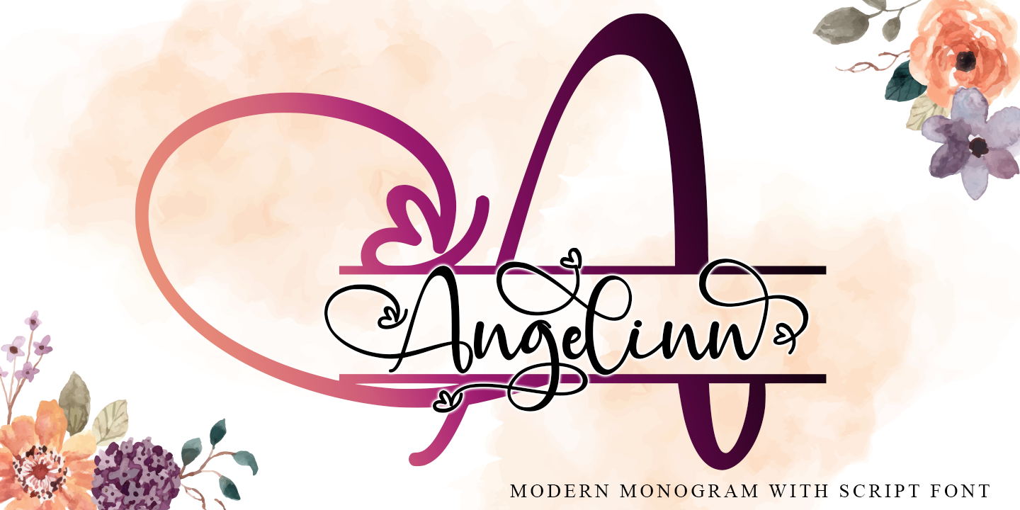 Czcionka Angelynn Monogram